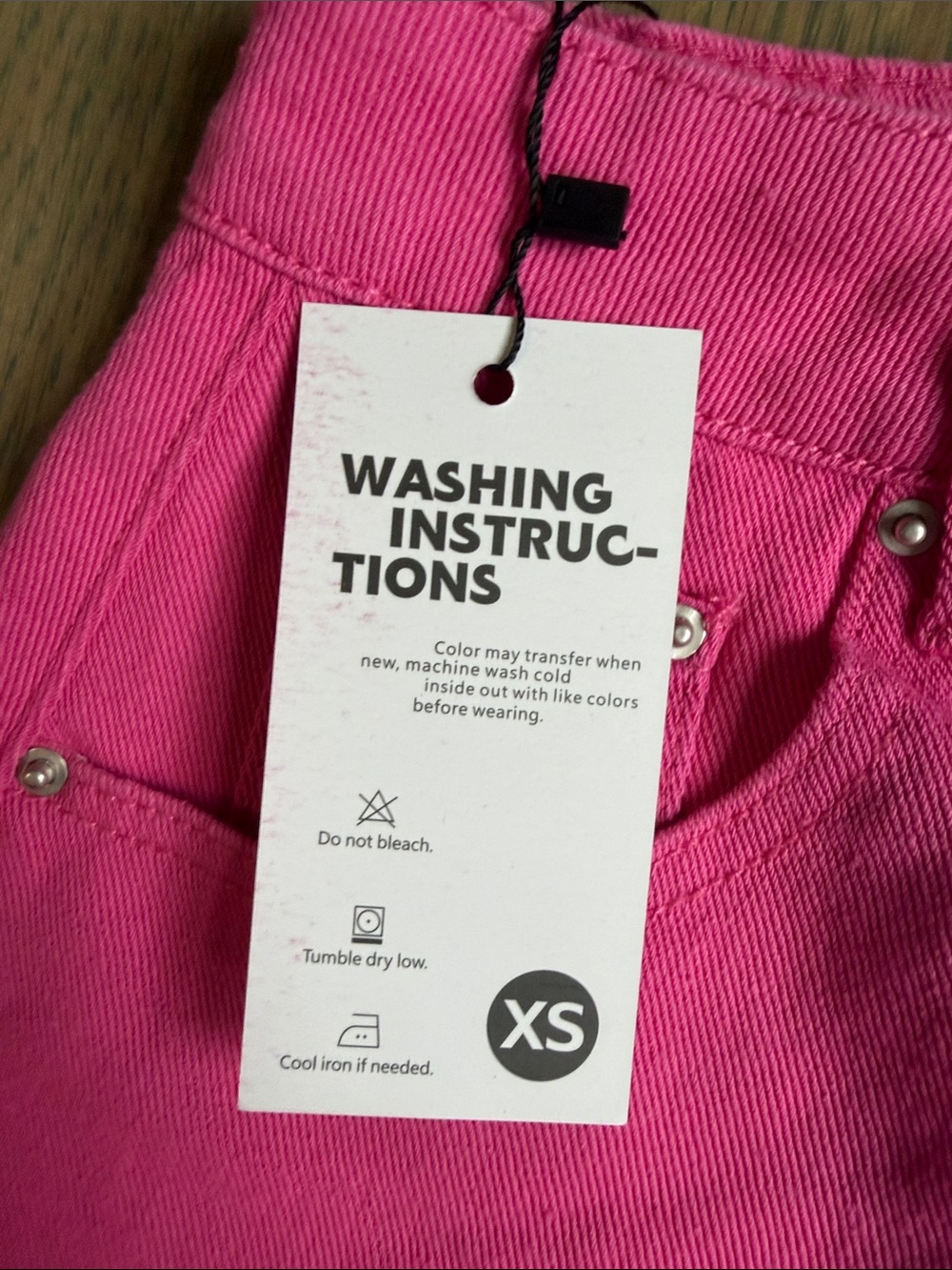 Bright Pink Denim Mini Skirt by Wild Fable - Picture 4 of 6